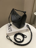 Loewe Hammock Hobo Mini + Spiral Woven Strap Black Calf