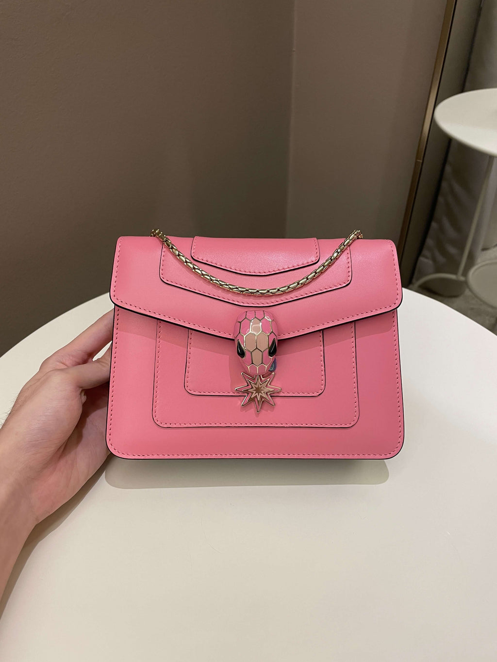 Bvlgari Sepenti Forever Bag Candy Quartz Calf Leather
