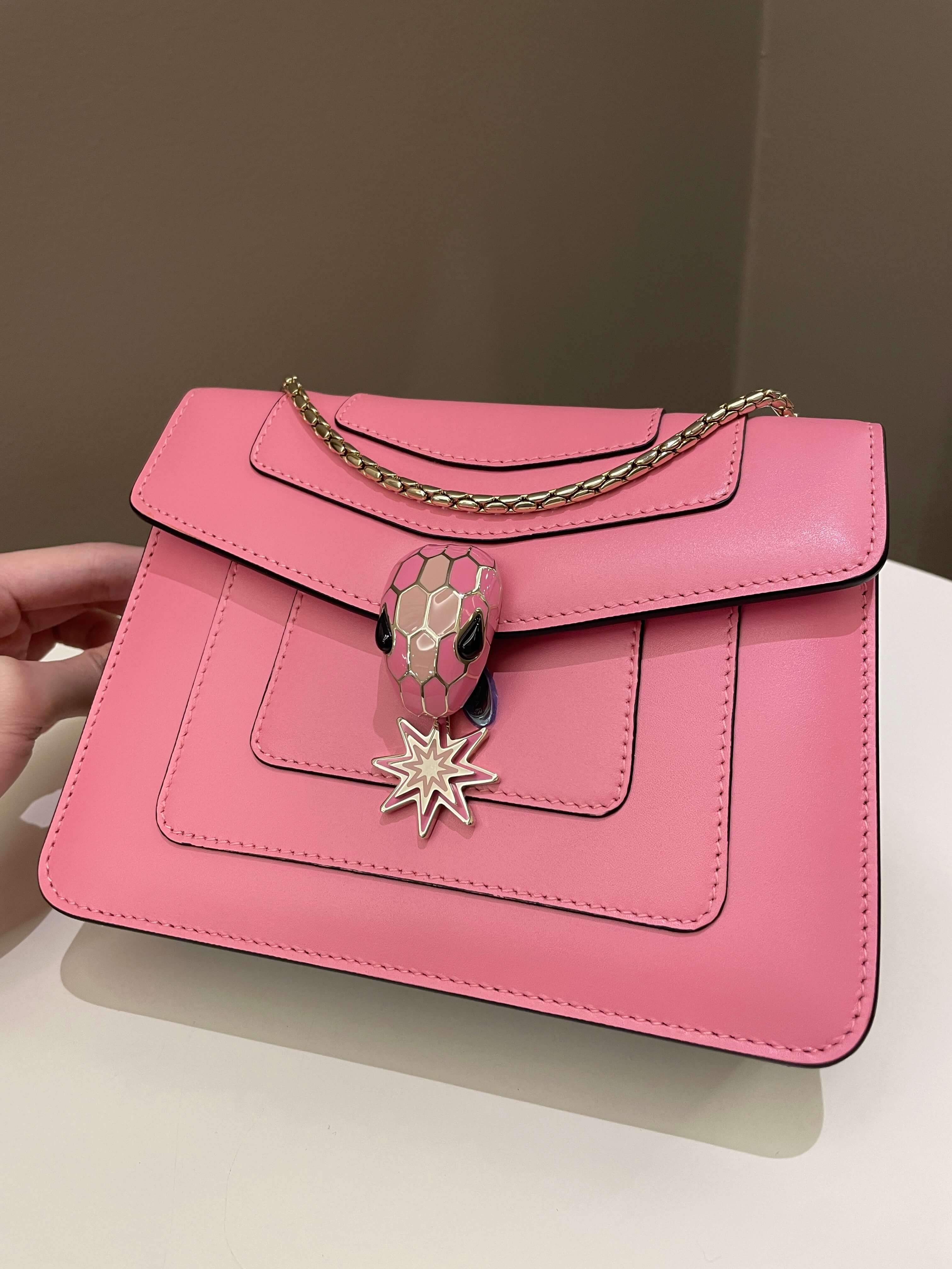 Bvlgari Sepenti Forever Bag Candy Quartz Calf Leather