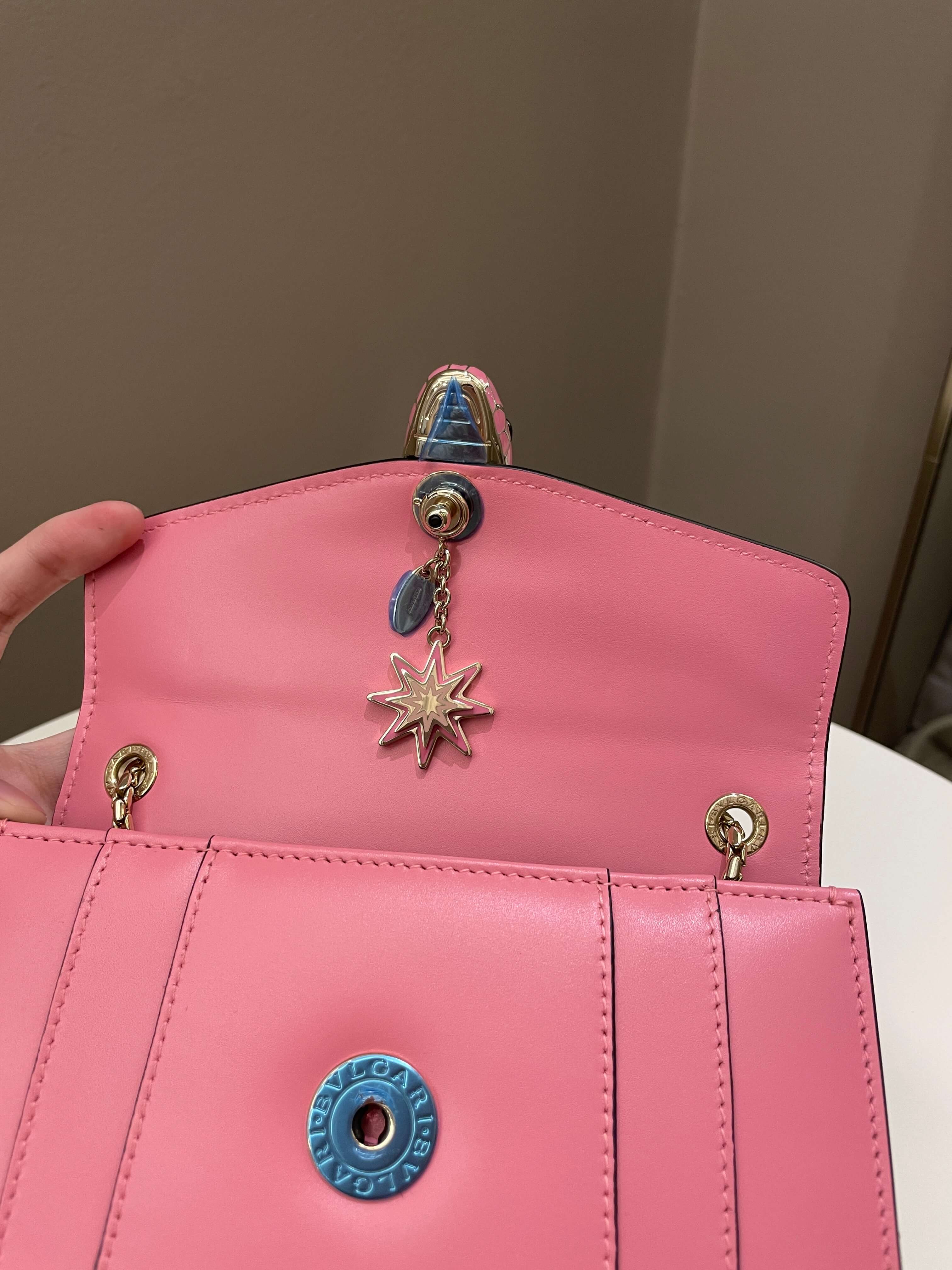 Bvlgari Sepenti Forever Bag Candy Quartz Calf Leather