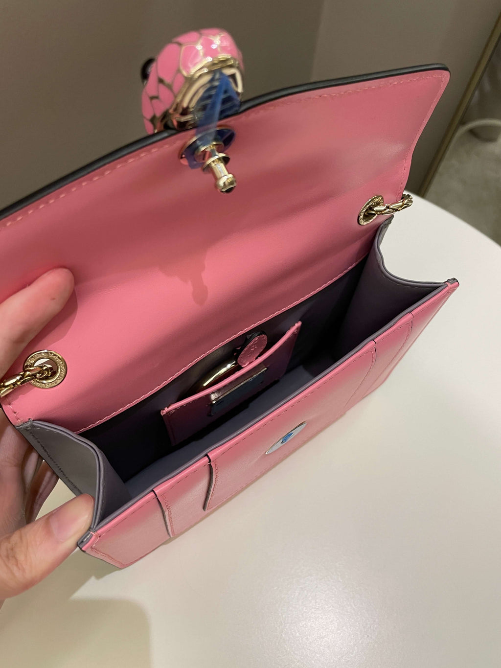 Bvlgari Sepenti Forever Bag Candy Quartz Calf Leather