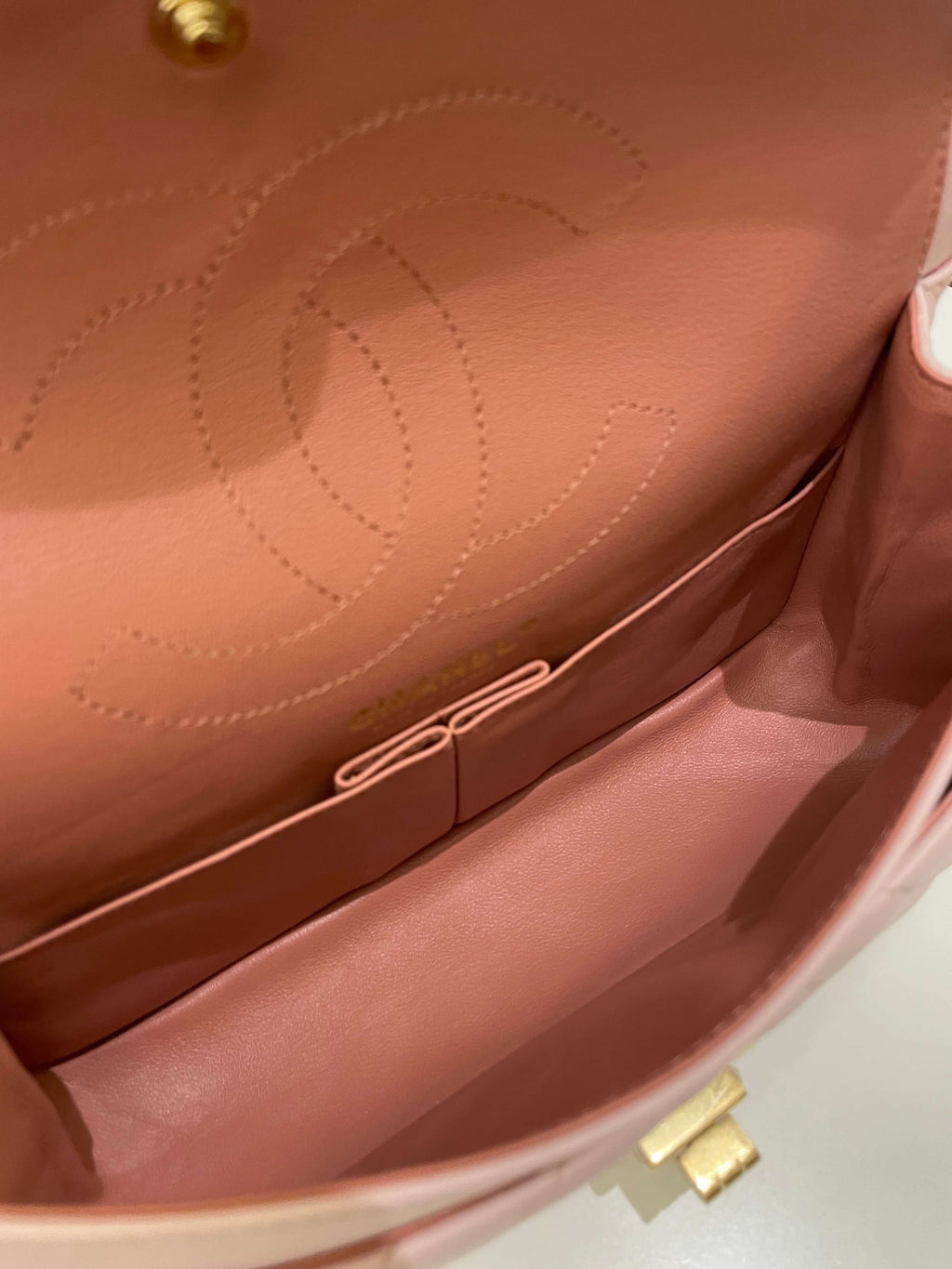 Chanel 17C Classic 2.55 Chevron Reissue 225 Pale Pink Calfskin