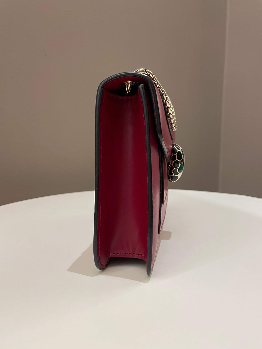 Bvlgari Sepenti Forever Bag Deep Red Calf Leather