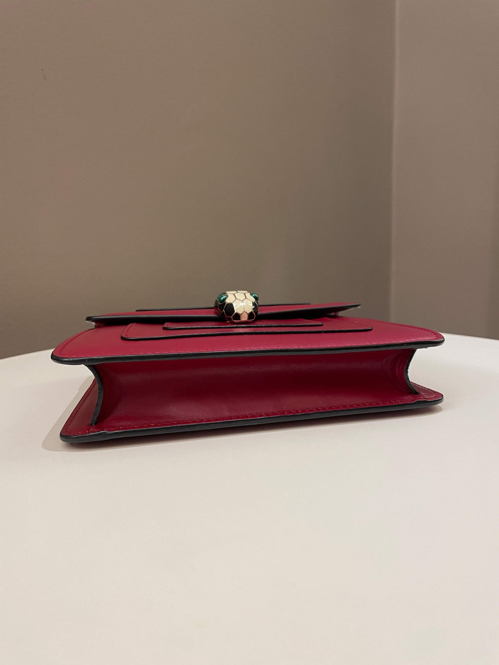 Bvlgari Sepenti Forever Bag Deep Red Calf Leather