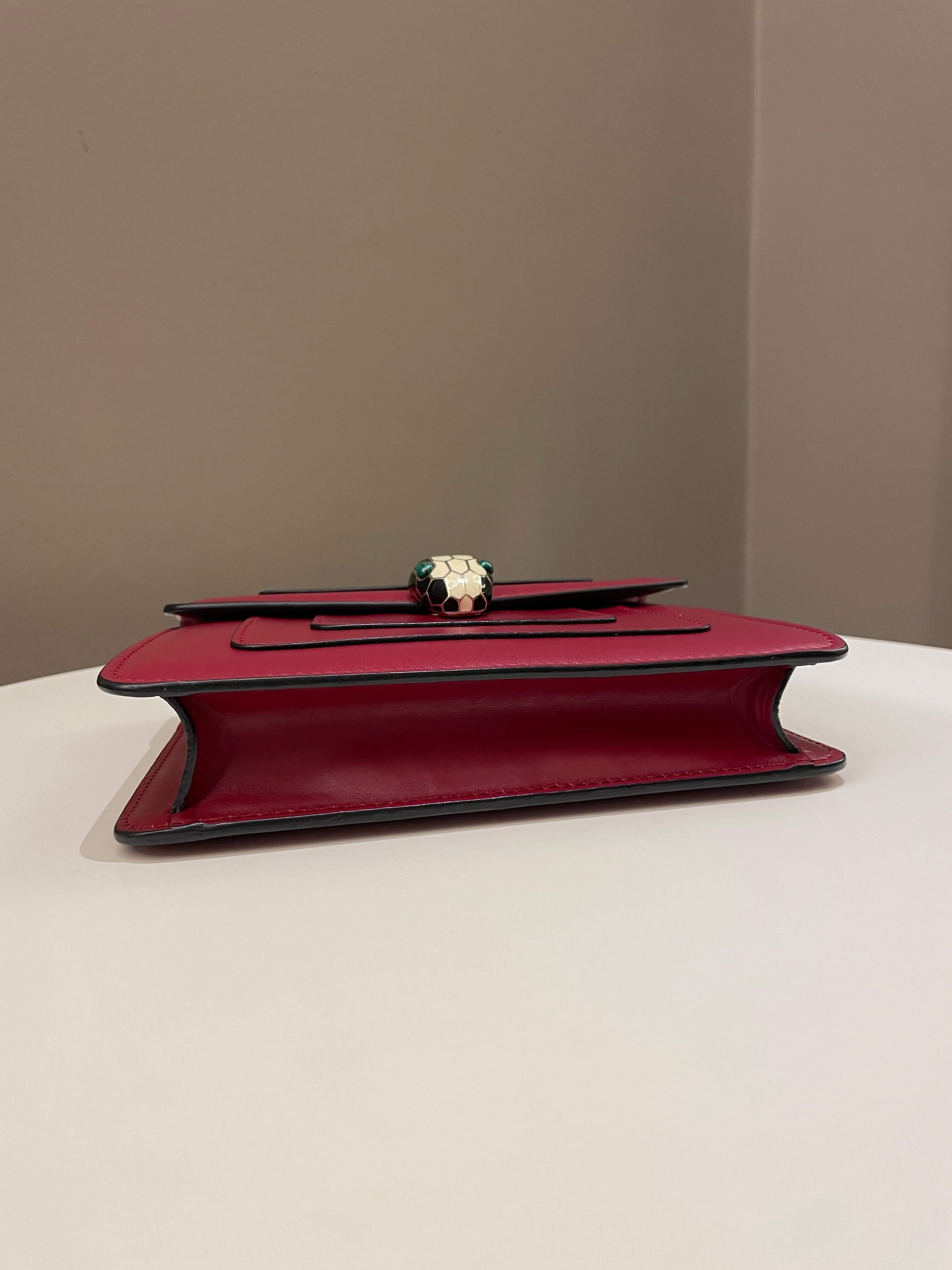 Bvlgari Sepenti Forever Bag Deep Red Calf Leather