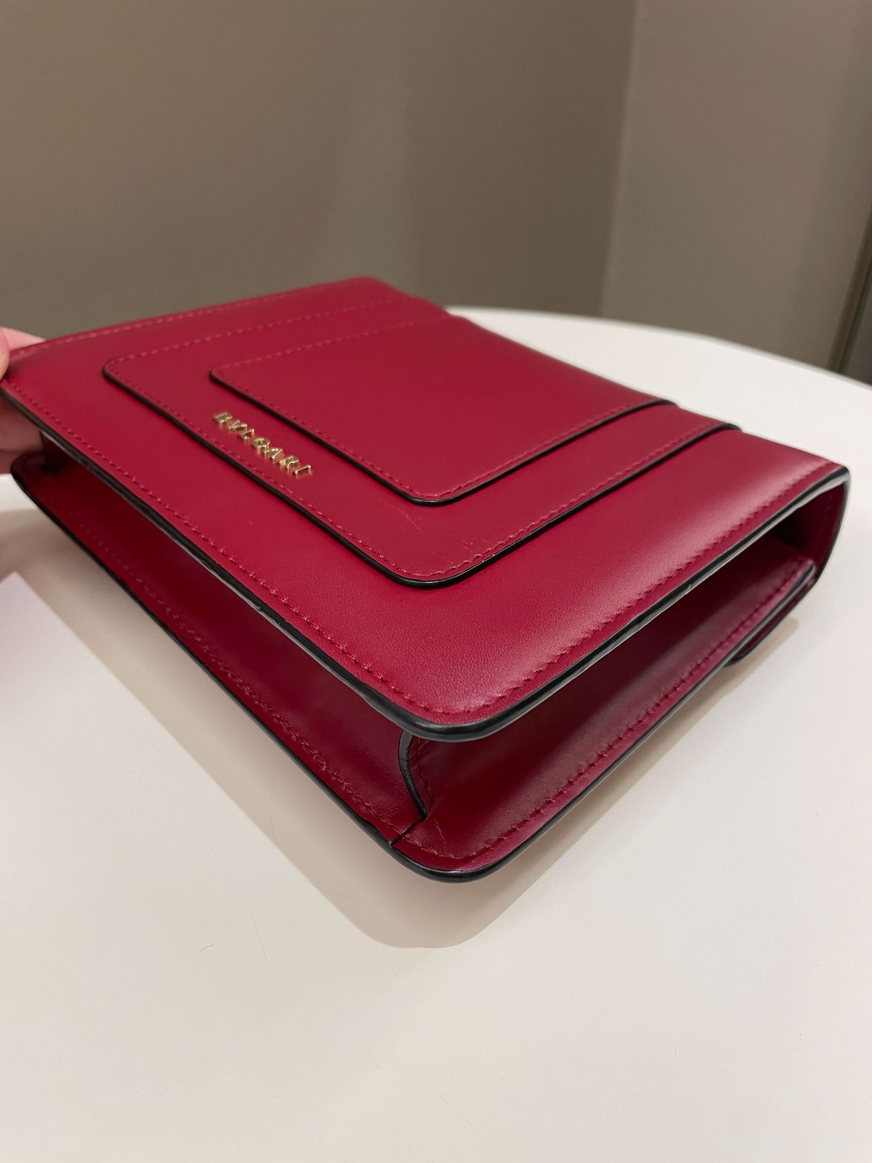 Bvlgari Sepenti Forever Bag Deep Red Calf Leather