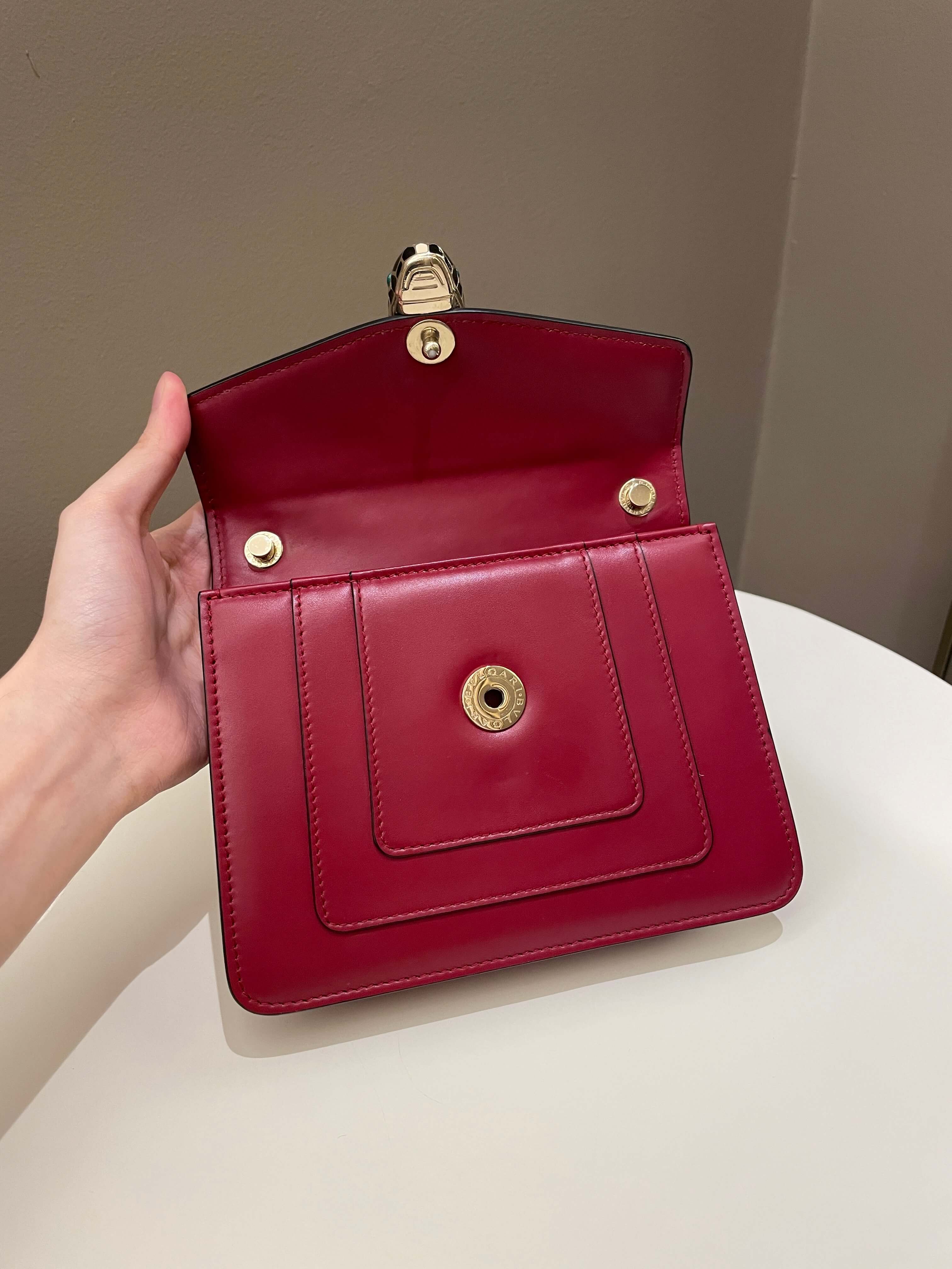 Bvlgari Sepenti Forever Bag Deep Red Calf Leather