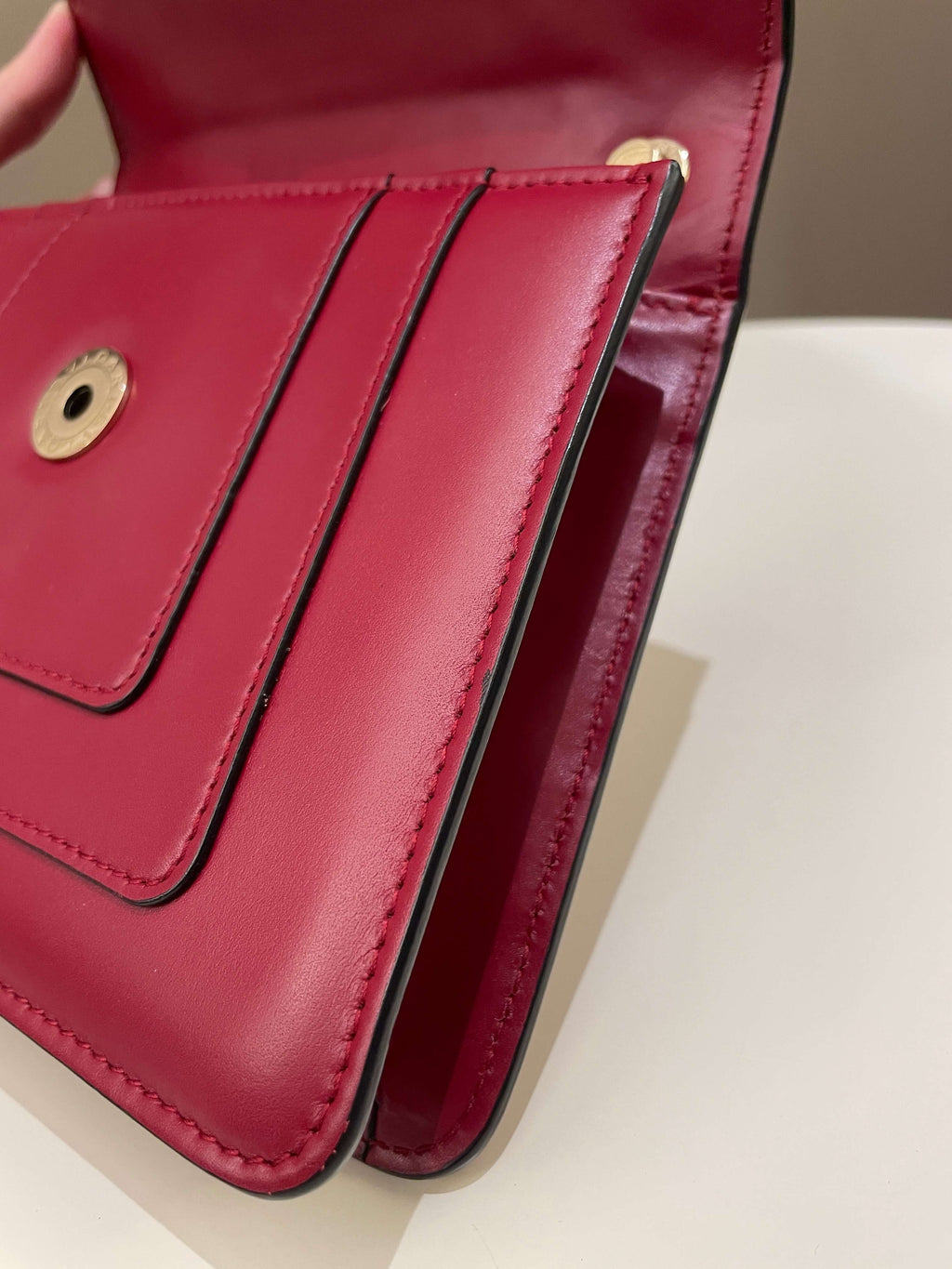 Bvlgari Sepenti Forever Bag Deep Red Calf Leather
