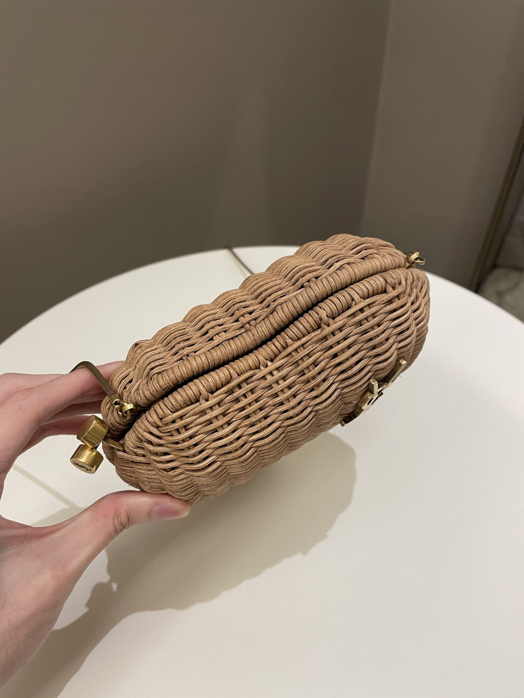 Saint Laurent Love Box Bag Rattan