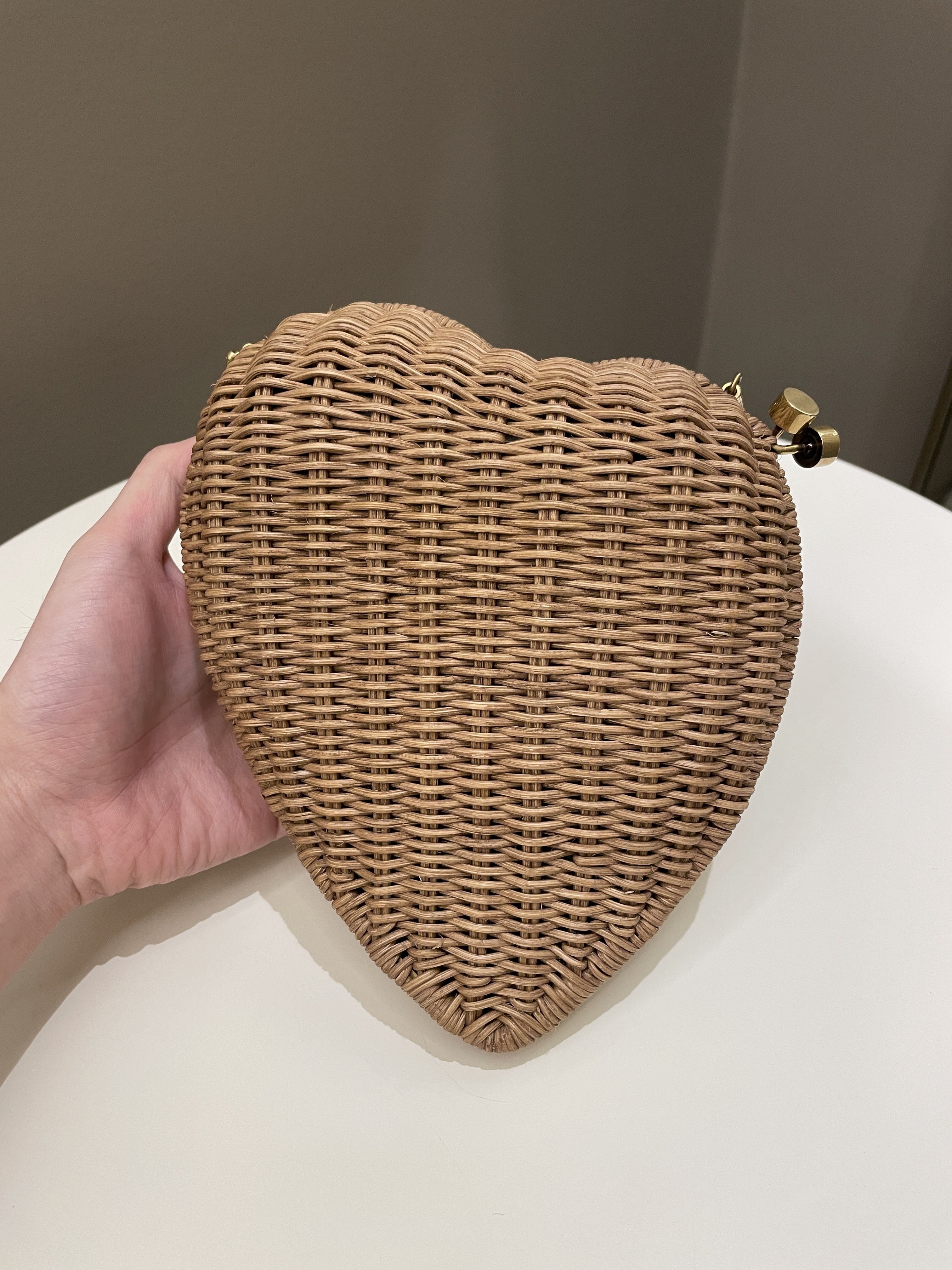 Saint Laurent Love Box Bag Rattan