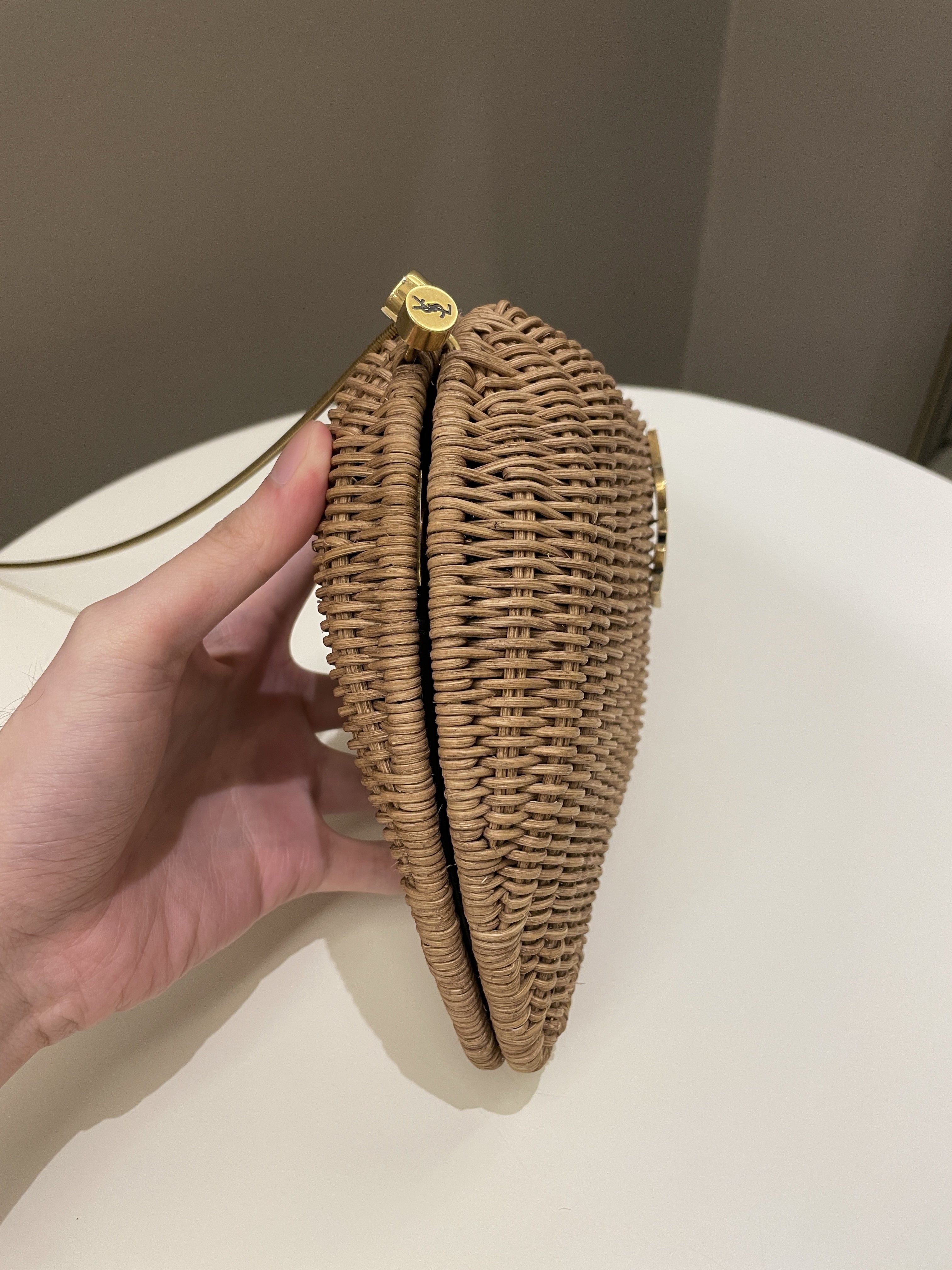 Saint Laurent Love Box Bag Rattan