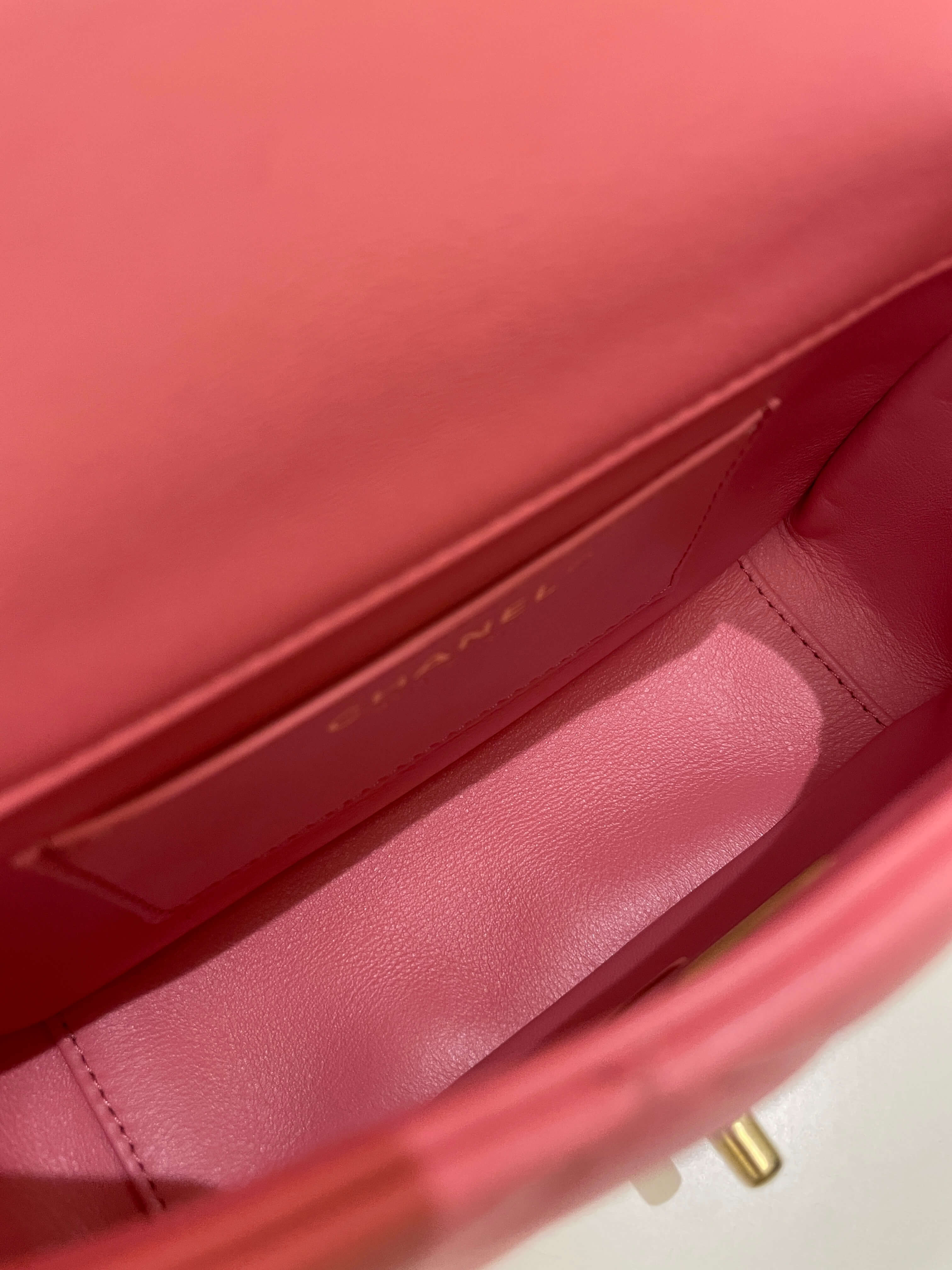 Chanel 22P Chain Cc Flap Bag  Pink Calfksin