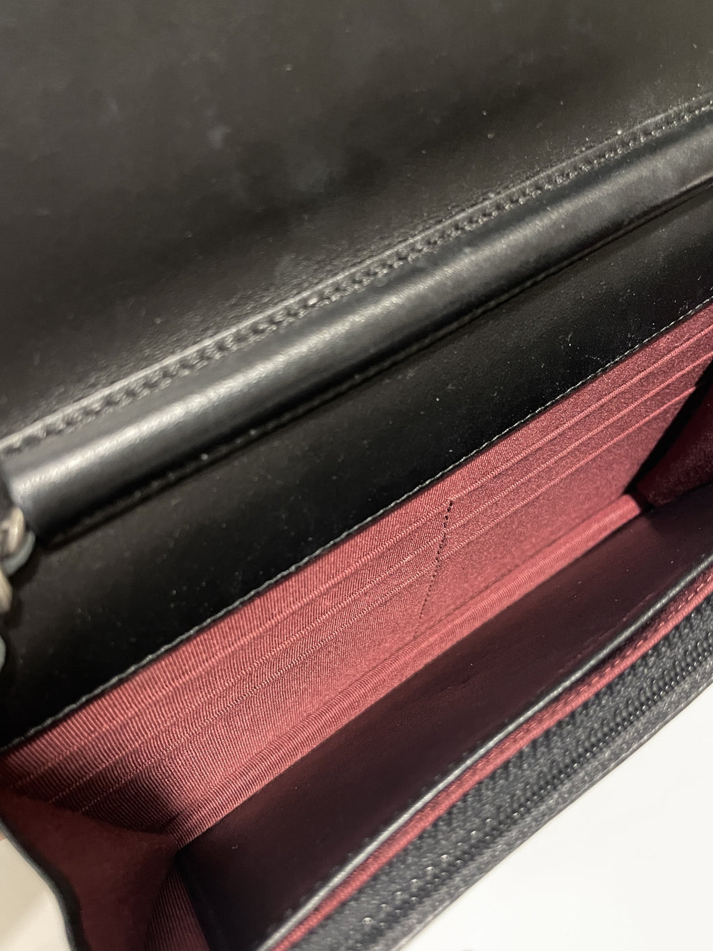 Chanel Wallet On Chain Tweed Black Calfksin