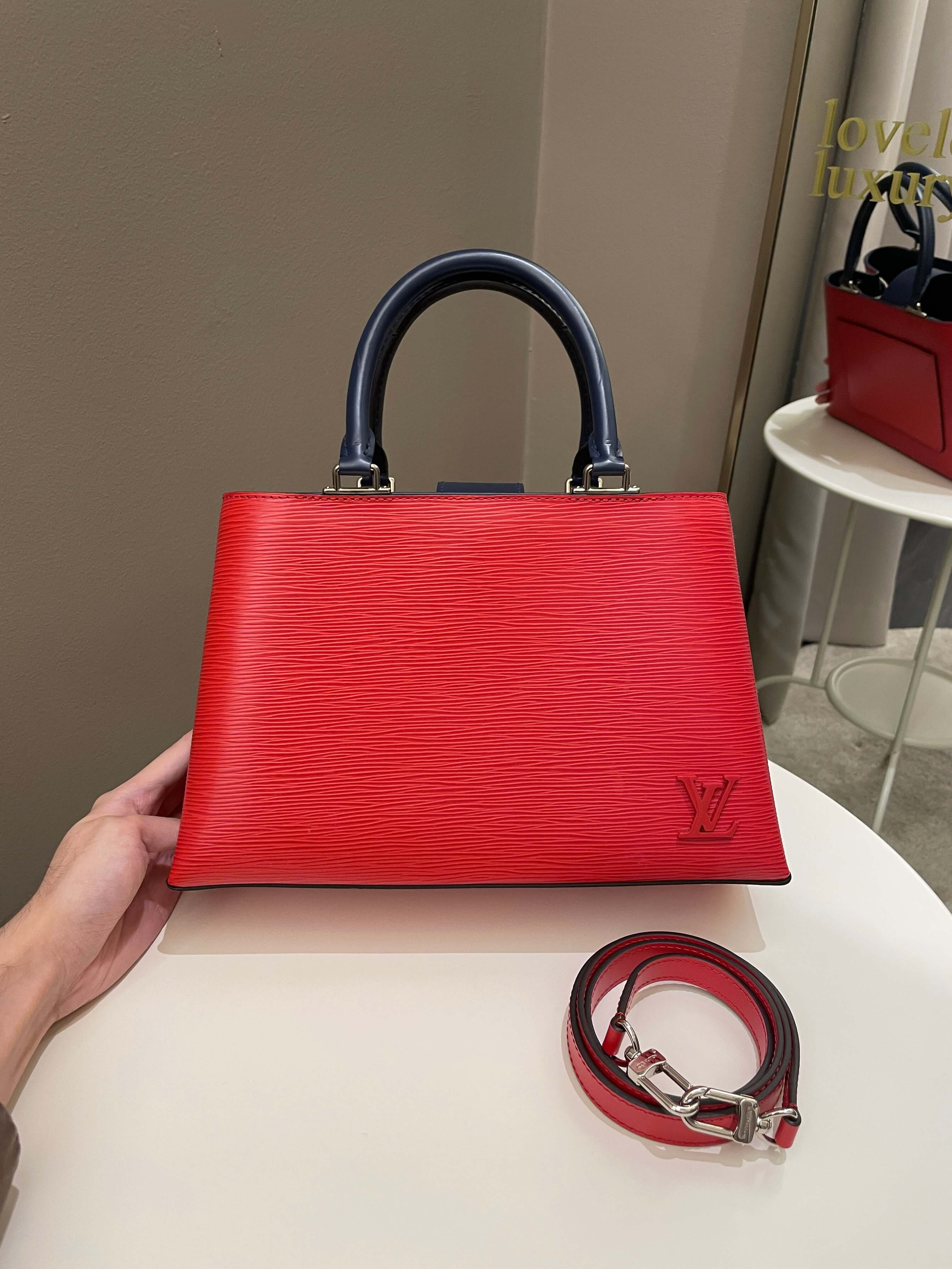 Louis Vuitton Kleber Coquelicot / Navy Epi Leather