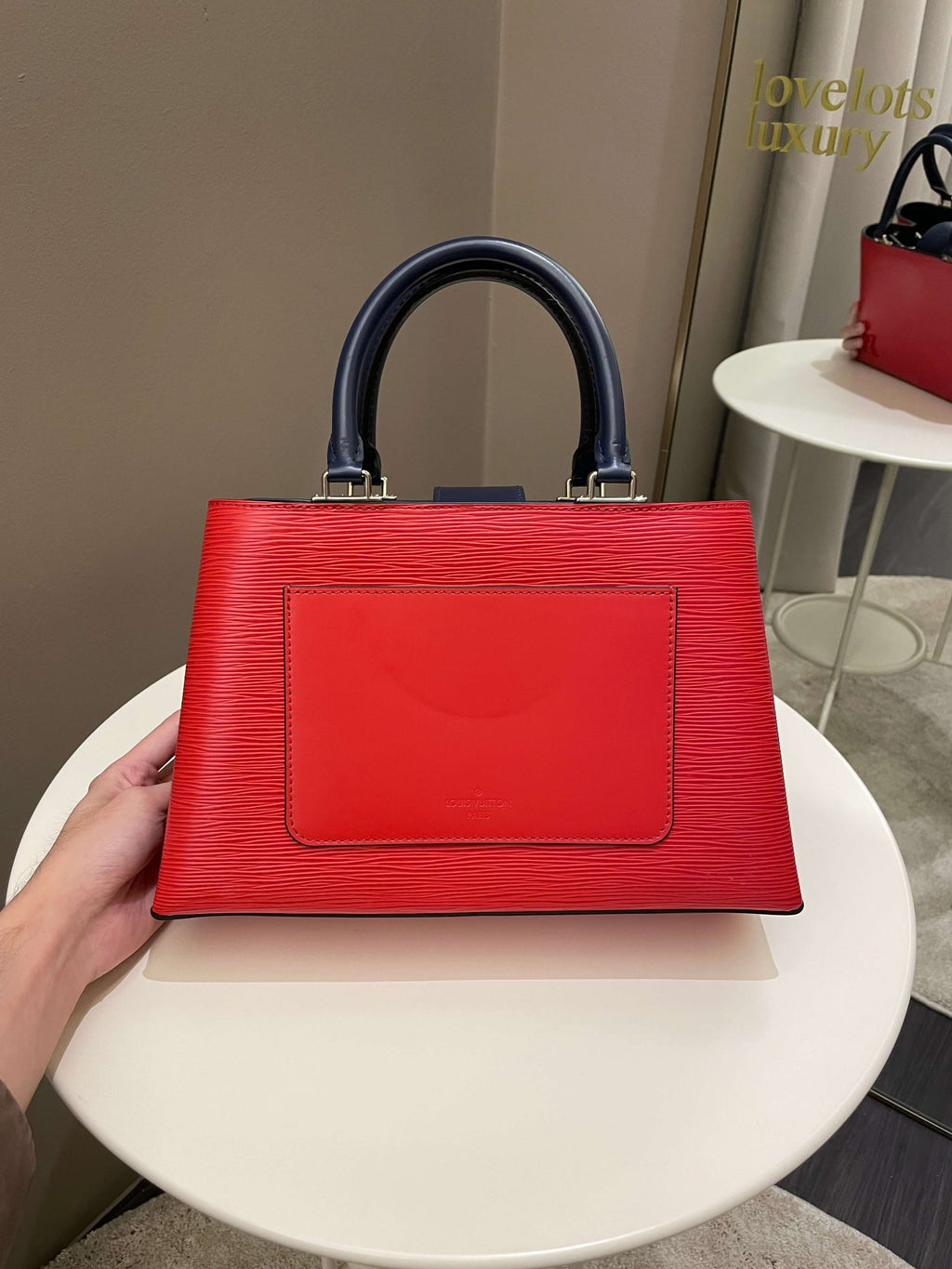 Louis Vuitton Kleber Coquelicot / Navy Epi Leather