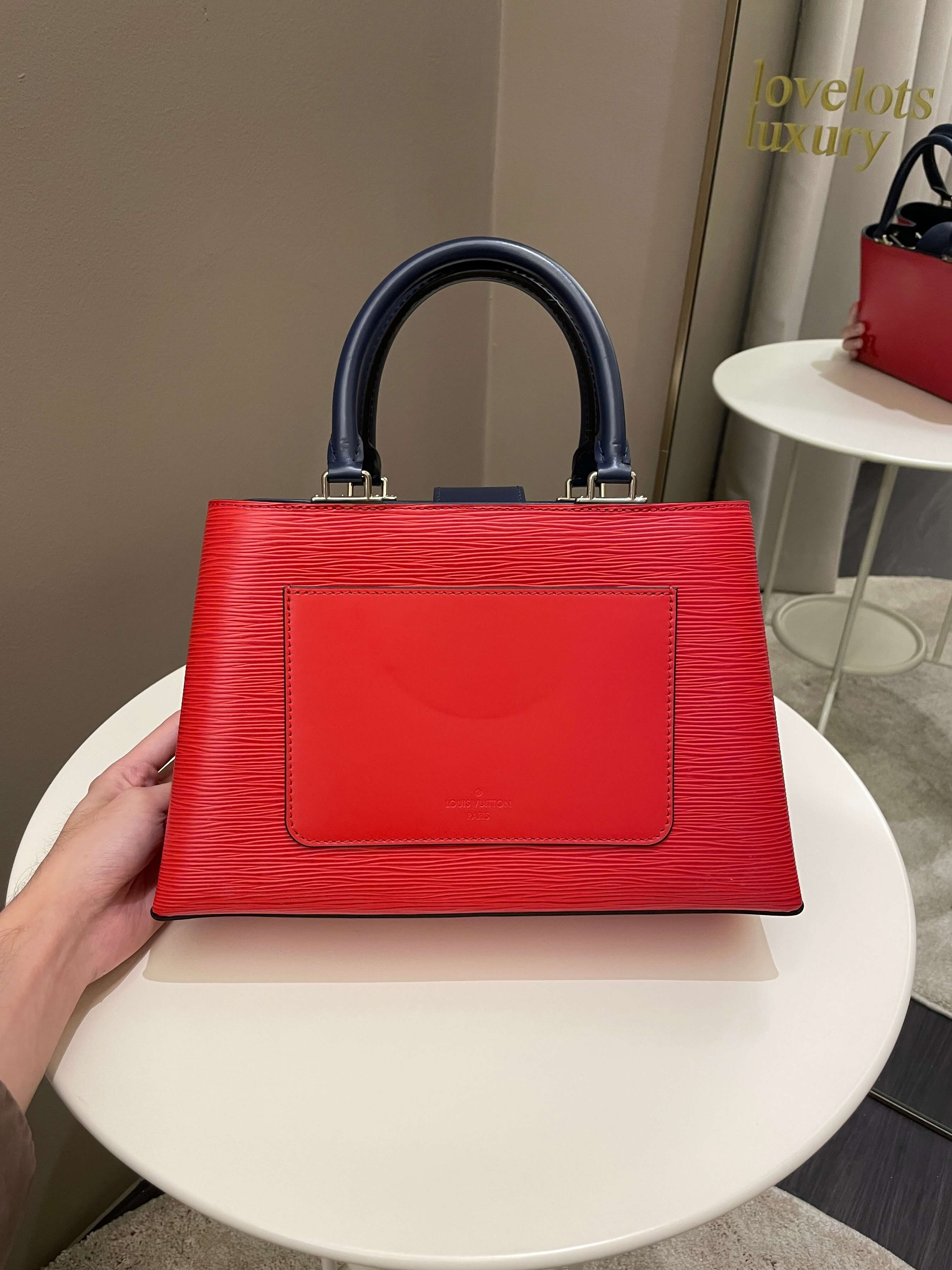 Louis Vuitton Kleber Coquelicot / Navy Epi Leather