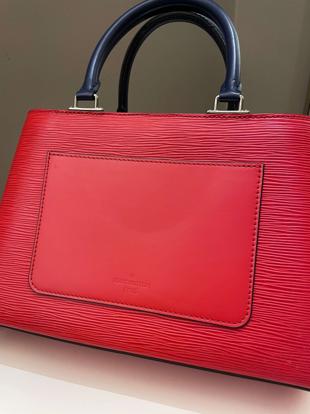 Louis Vuitton Kleber Coquelicot / Navy Epi Leather