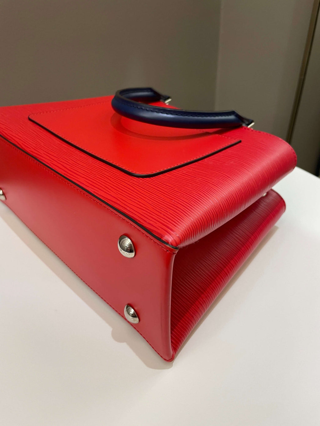Louis Vuitton Kleber Coquelicot / Navy Epi Leather