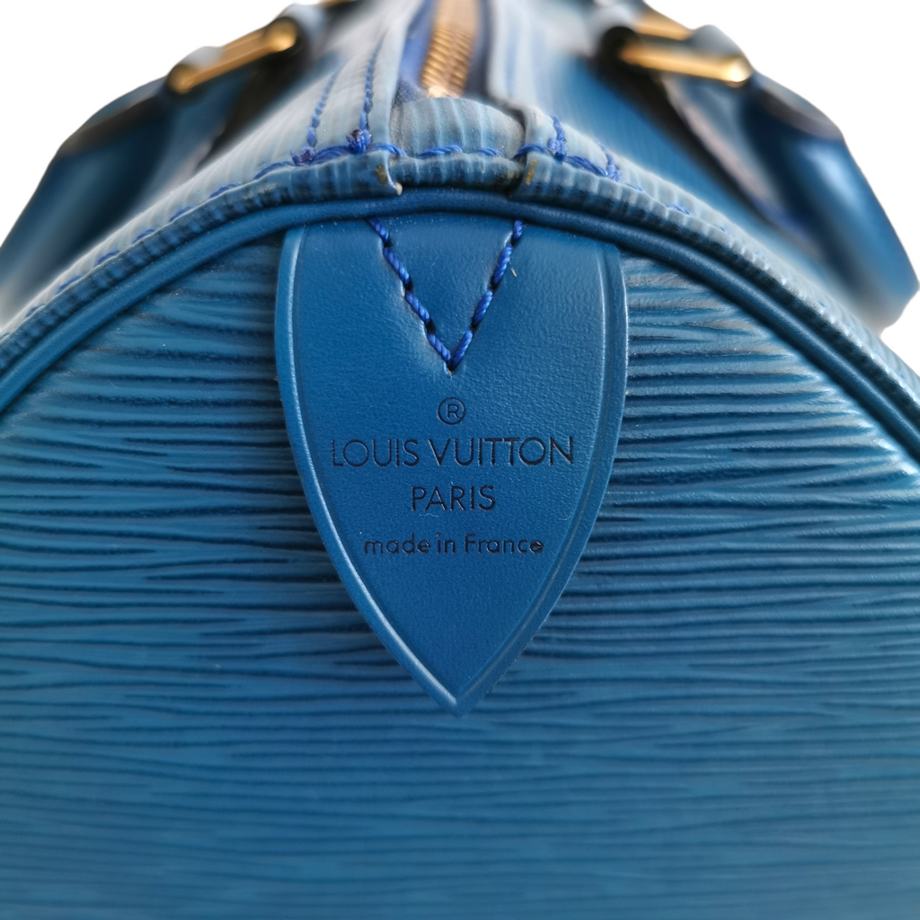 Louis Vuitton Speedy 30 Blue Epi