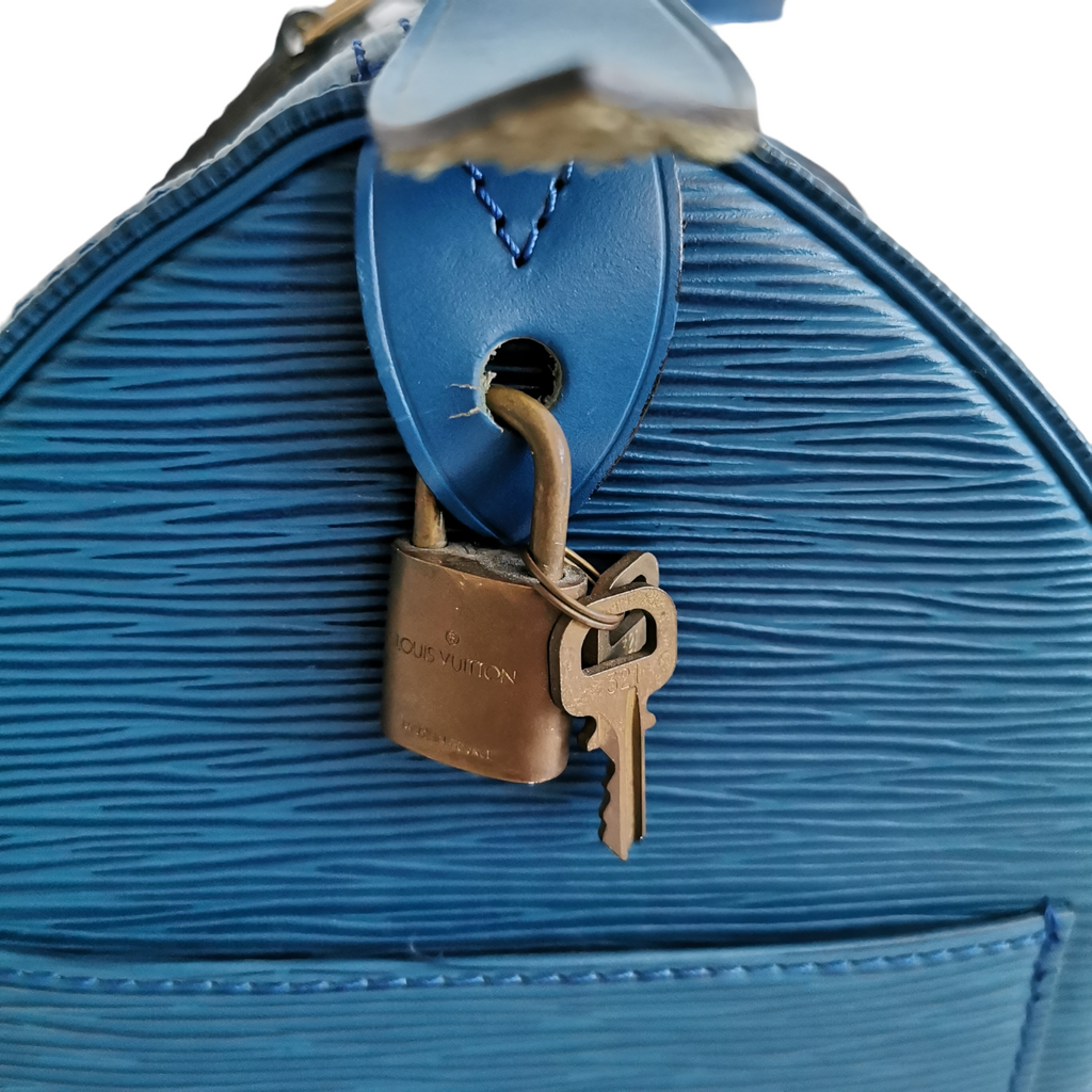 Louis Vuitton Speedy 30 Blue Epi