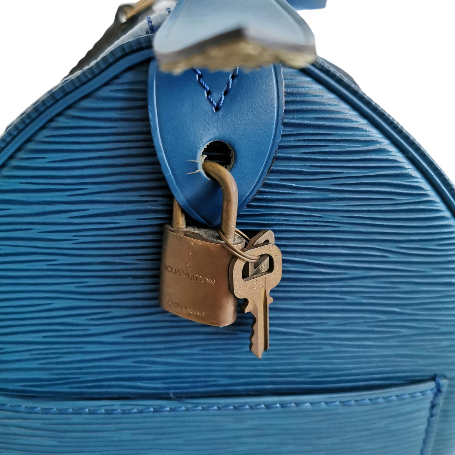 Louis Vuitton Speedy 30 Blue Epi