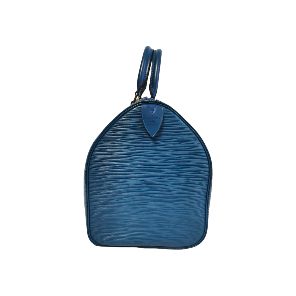 Louis Vuitton Speedy 30 Blue Epi