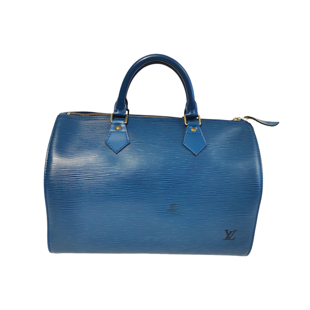 Louis Vuitton Speedy 30 Blue Epi