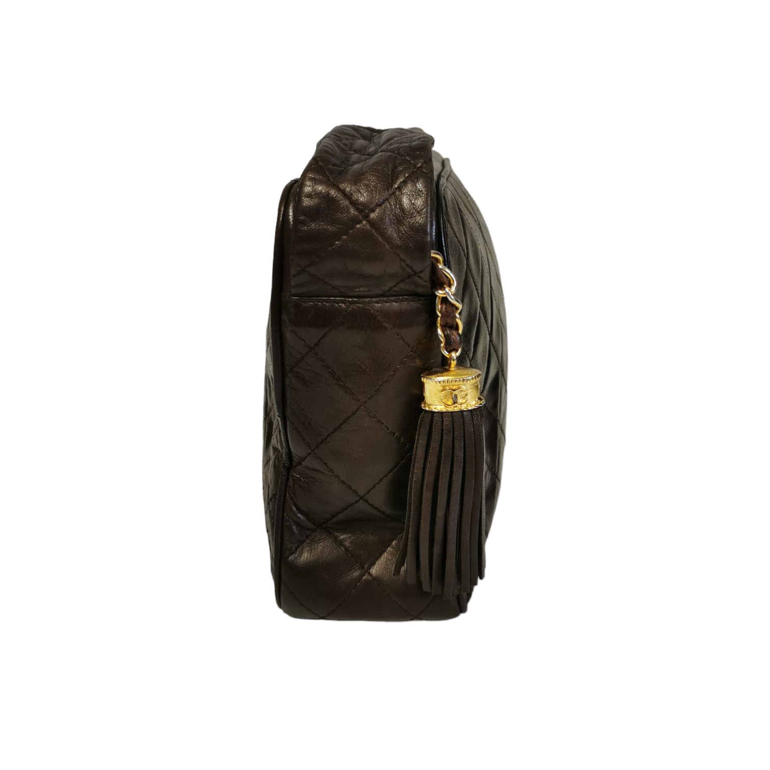 Chanel Camera Bag Medium Brown Lambskin Gold