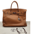 HermÃƒÆ’Ã‚Â¨s Birkin 40 Brown Clemence Palladium