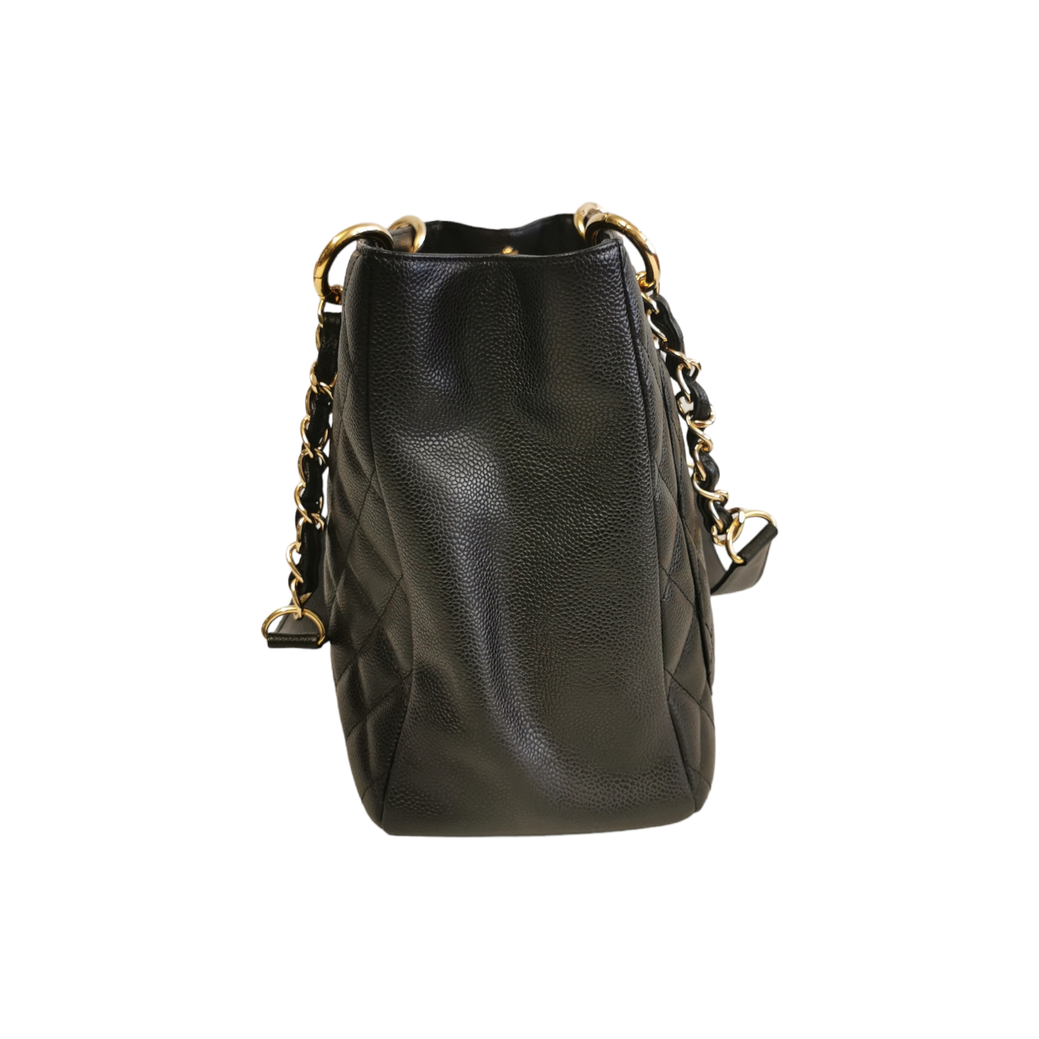 Chanel GST Black Caviar Gold