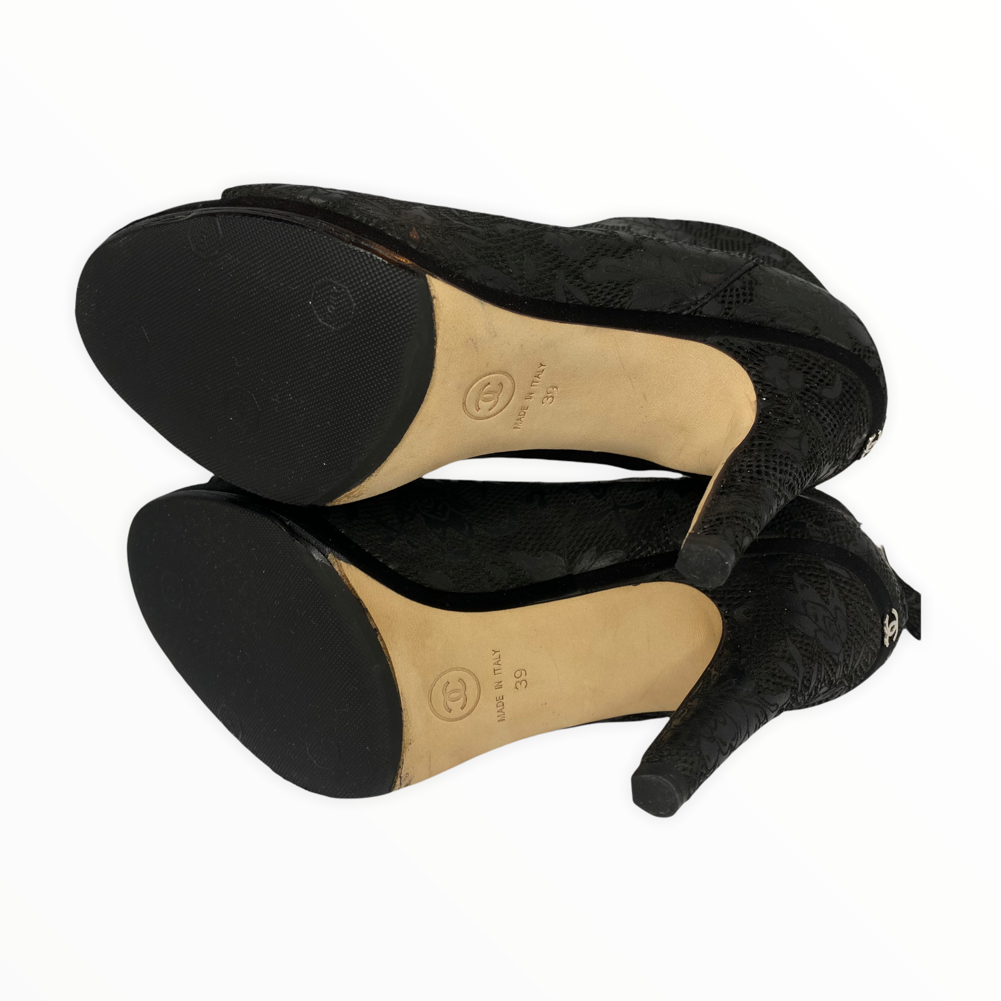 Chanel open-toe boots - 39 - 2010s