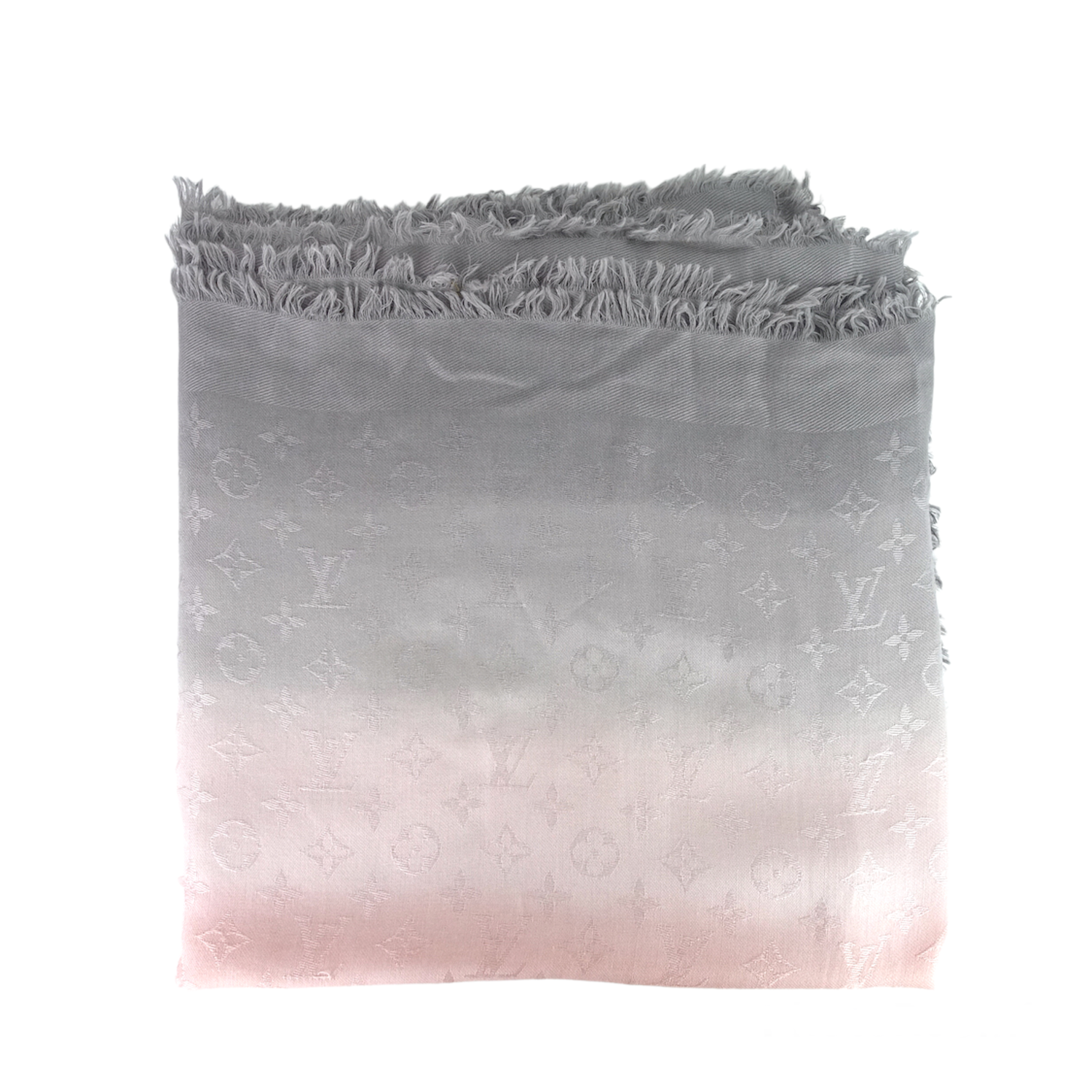 Louis Vuitto Monogram Blurrygram Silk and Wool Shawl