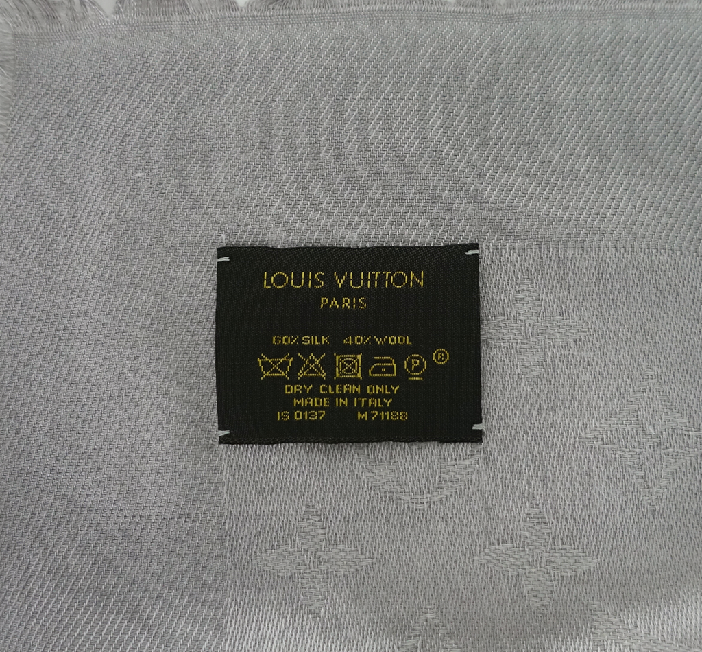 Louis Vuitto Monogram Blurrygram Silk and Wool Shawl