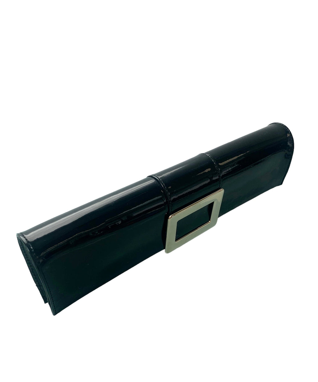 Roger Vivier Black Patent Leather Clutch