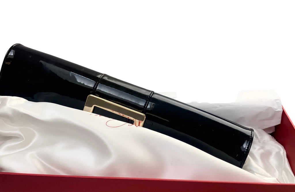 Roger Vivier Black Patent Leather Clutch
