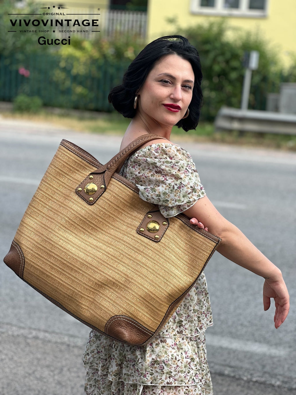 Shopping Gucci rafia