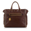 Prada Studded Craquelle Satchel (SHG-rlvrQI)