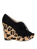 Leopard Print Suede Wedges