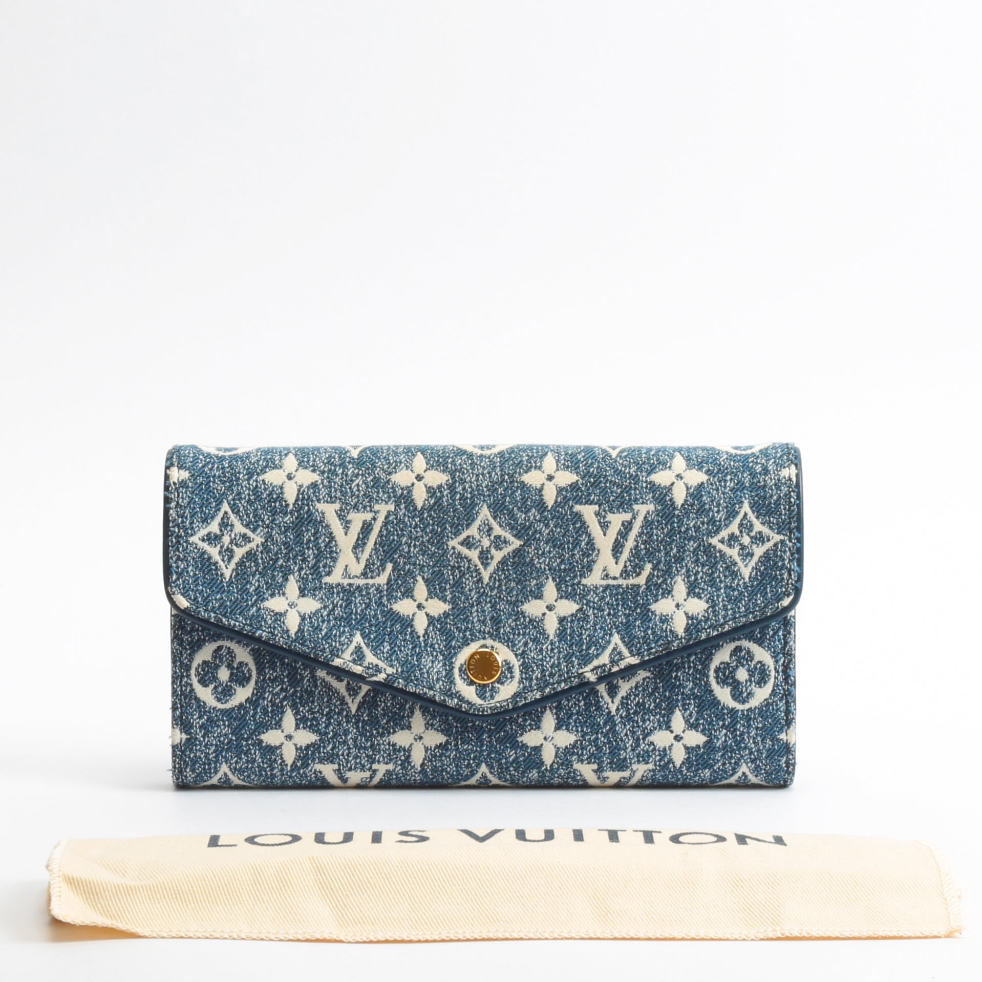 LOUIS VUITTON Jacquard Denim Sarah Wallet