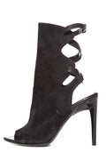 Proenza Schouler Black Peep-Toe Suede Ankle Boot SZ 38.5 Sale