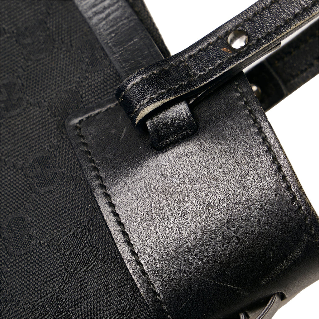 Black Gucci GG Canvas Belt Tote