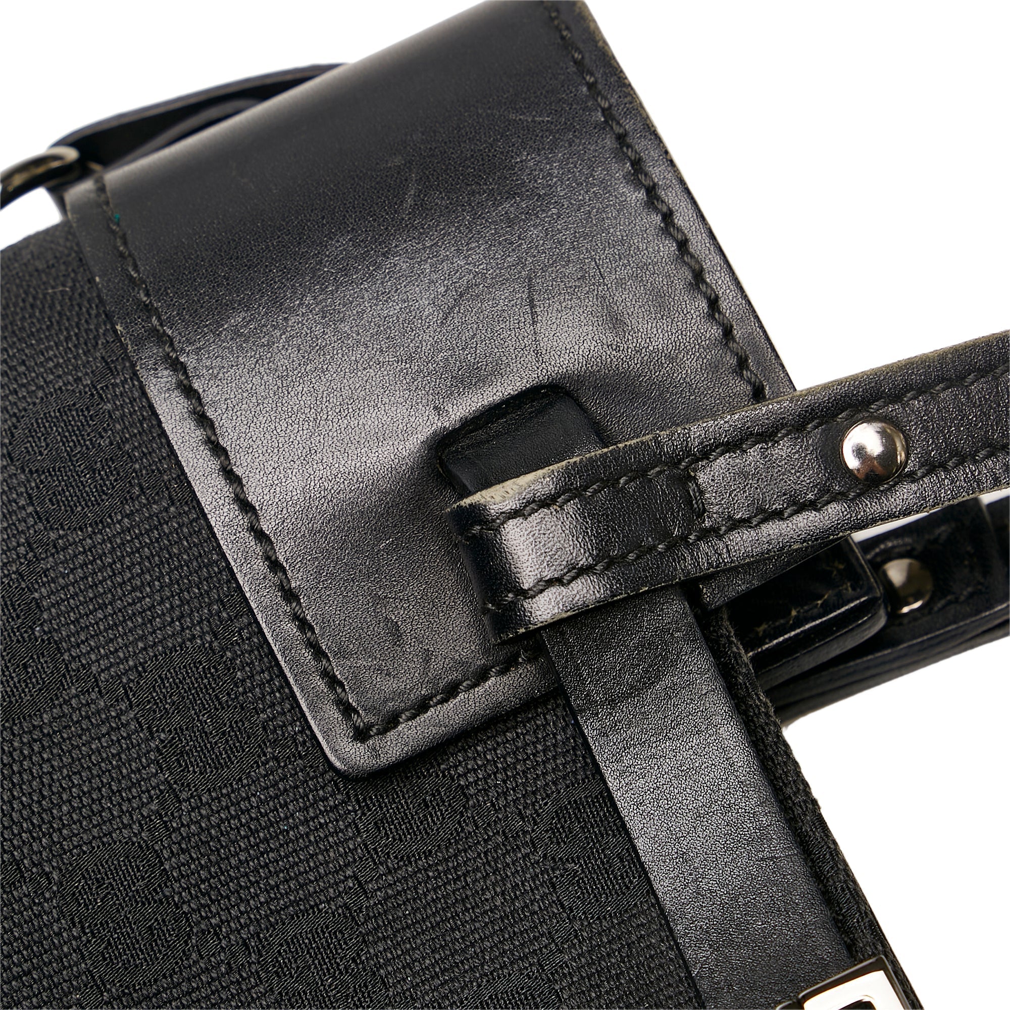 Black Gucci GG Canvas Belt Tote