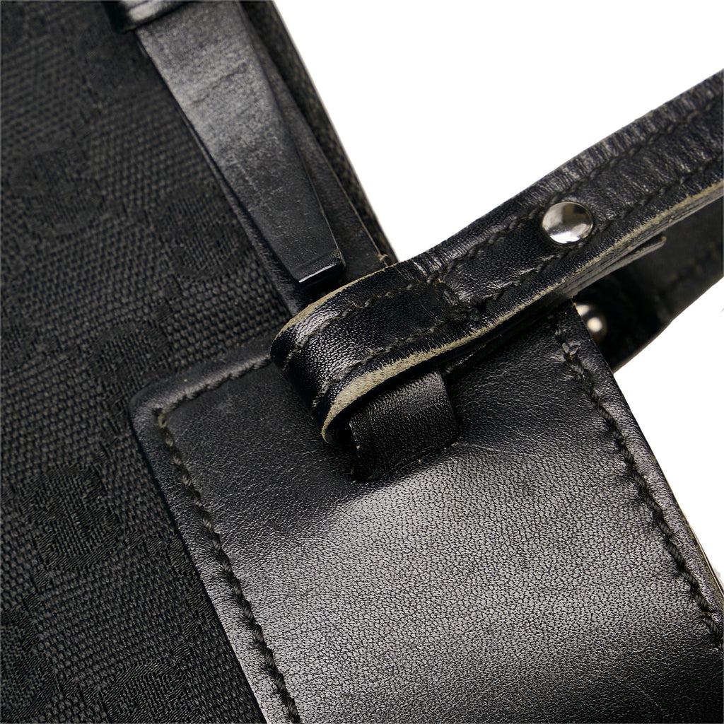 Black Gucci GG Canvas Belt Tote