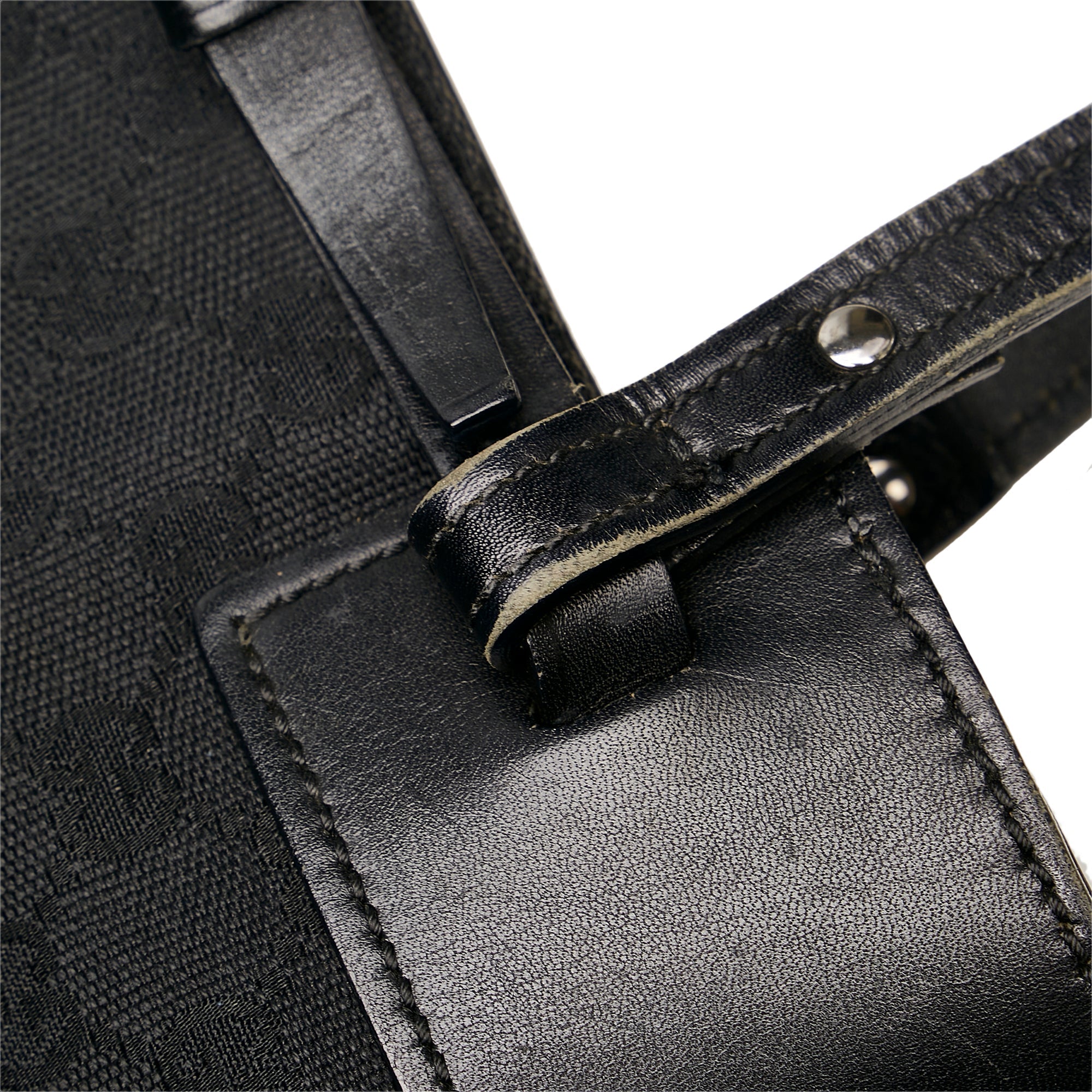 Black Gucci GG Canvas Belt Tote