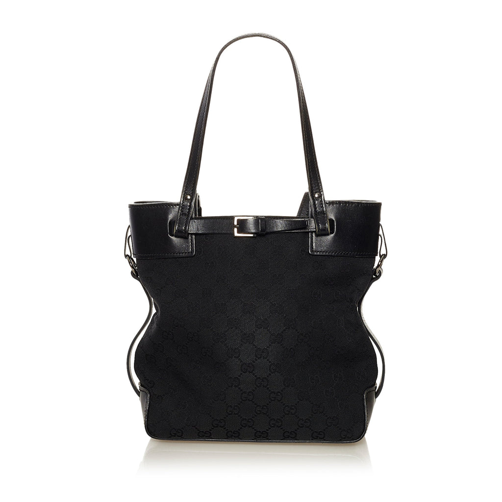 Black Gucci GG Canvas Belt Tote