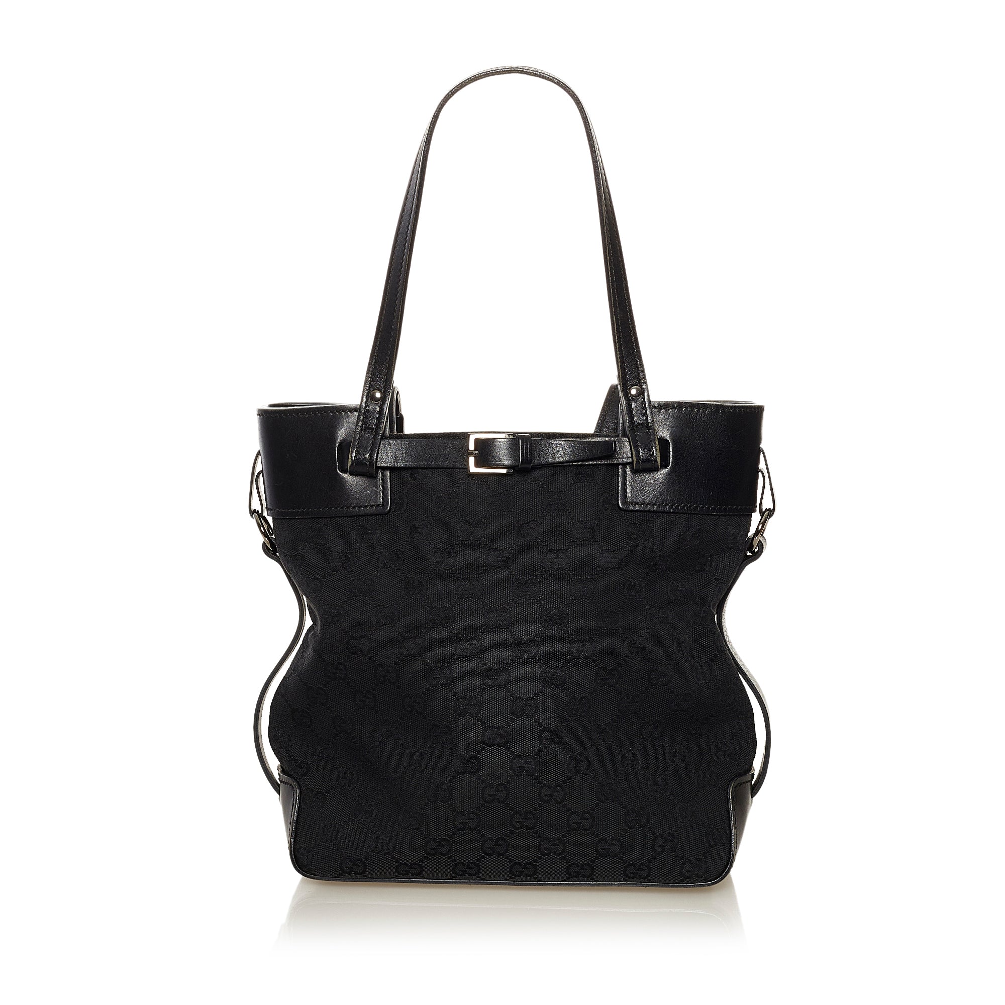 Black Gucci GG Canvas Belt Tote