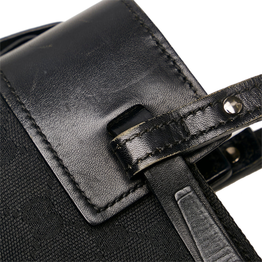 Black Gucci GG Canvas Belt Tote