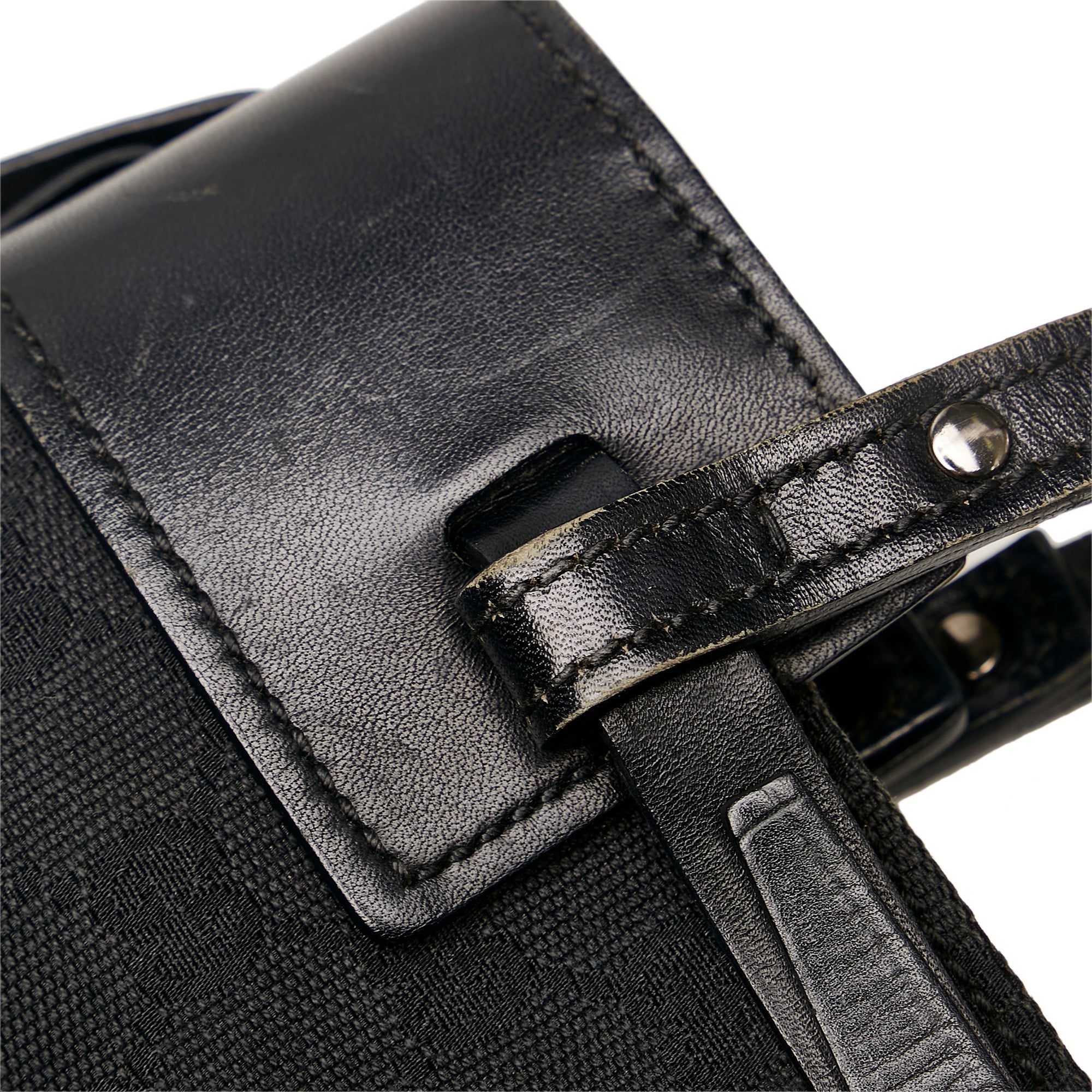 Black Gucci GG Canvas Belt Tote
