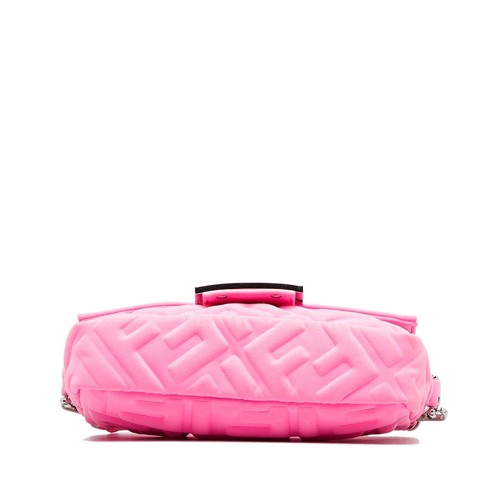 FENDI Mini FF Embossed Lycra Baguette