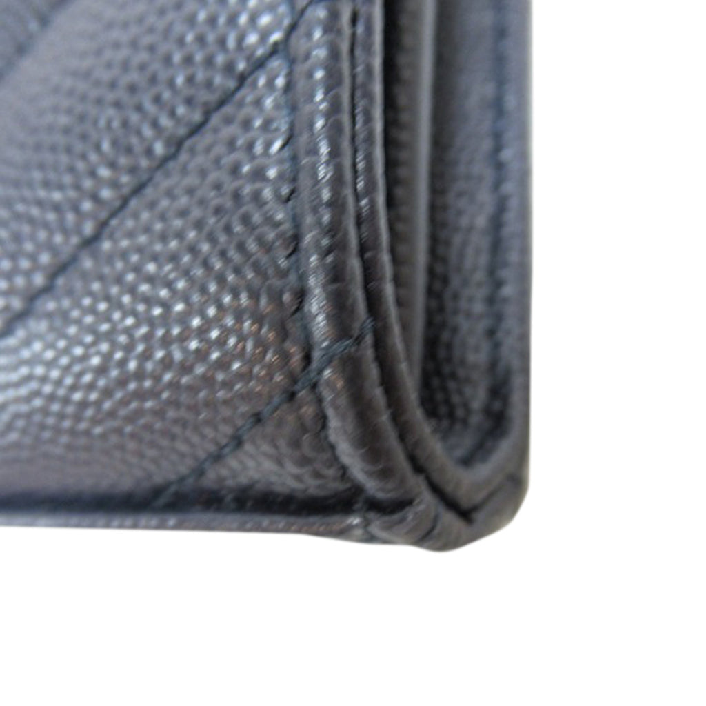 Yves Saint Laurent Envelope Wallet on Chain Blue Leather